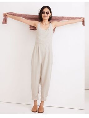 NWT Madewell Breezewoven Jumpsuit Sage Xs